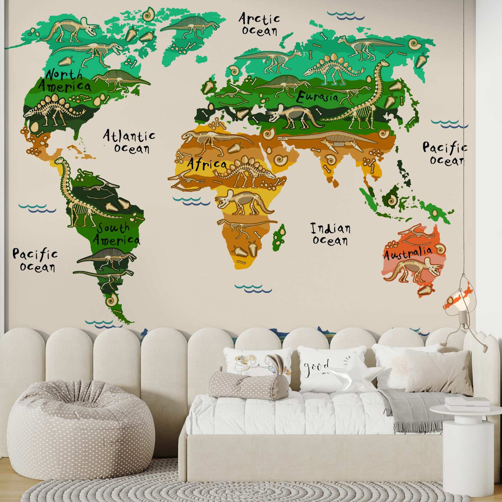 Papier peint une carte du monde dans une édition inhabituelle