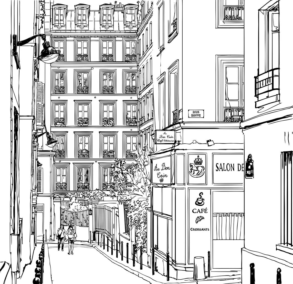 Papier peint une rue tranquille de new york