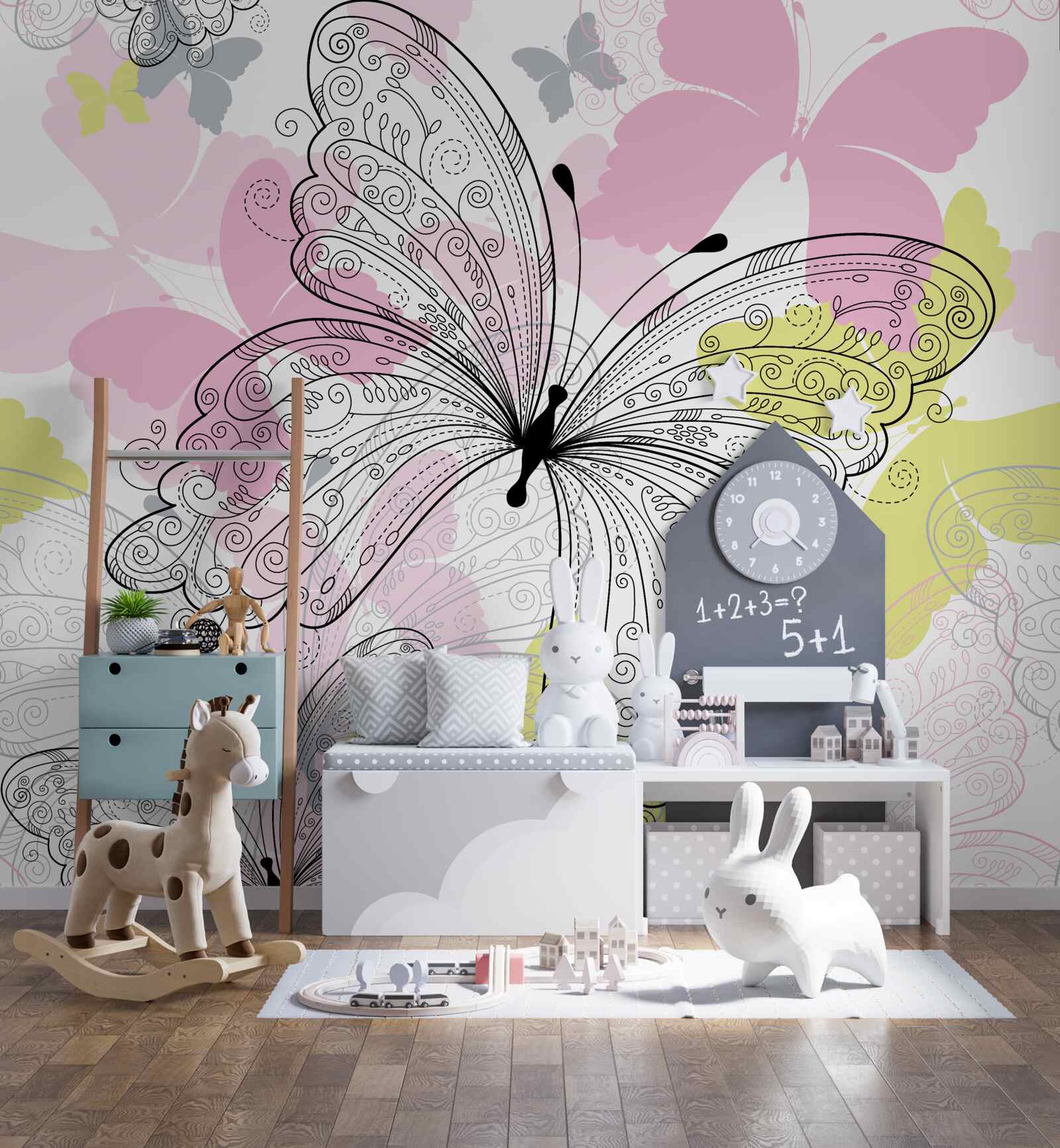 Papier peint les contours des ailes de papillon