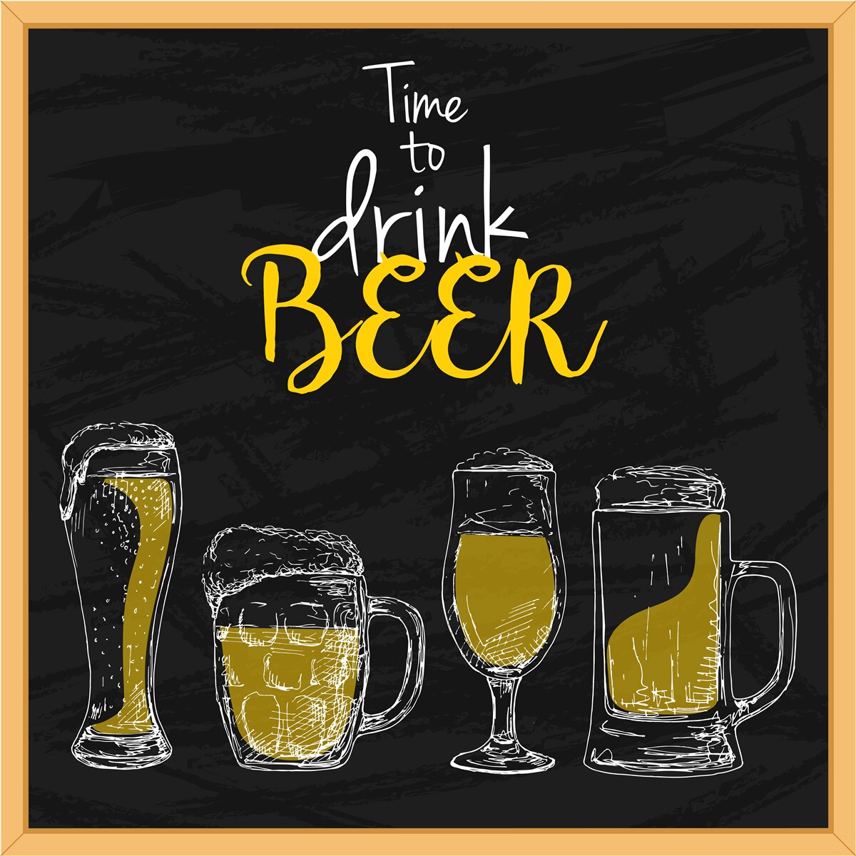 Papier peint verres à bière
