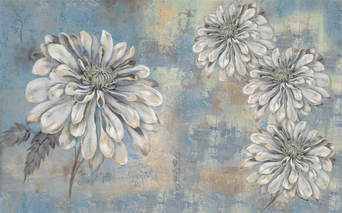Papier peint gerberas blancs au bord de l'eau