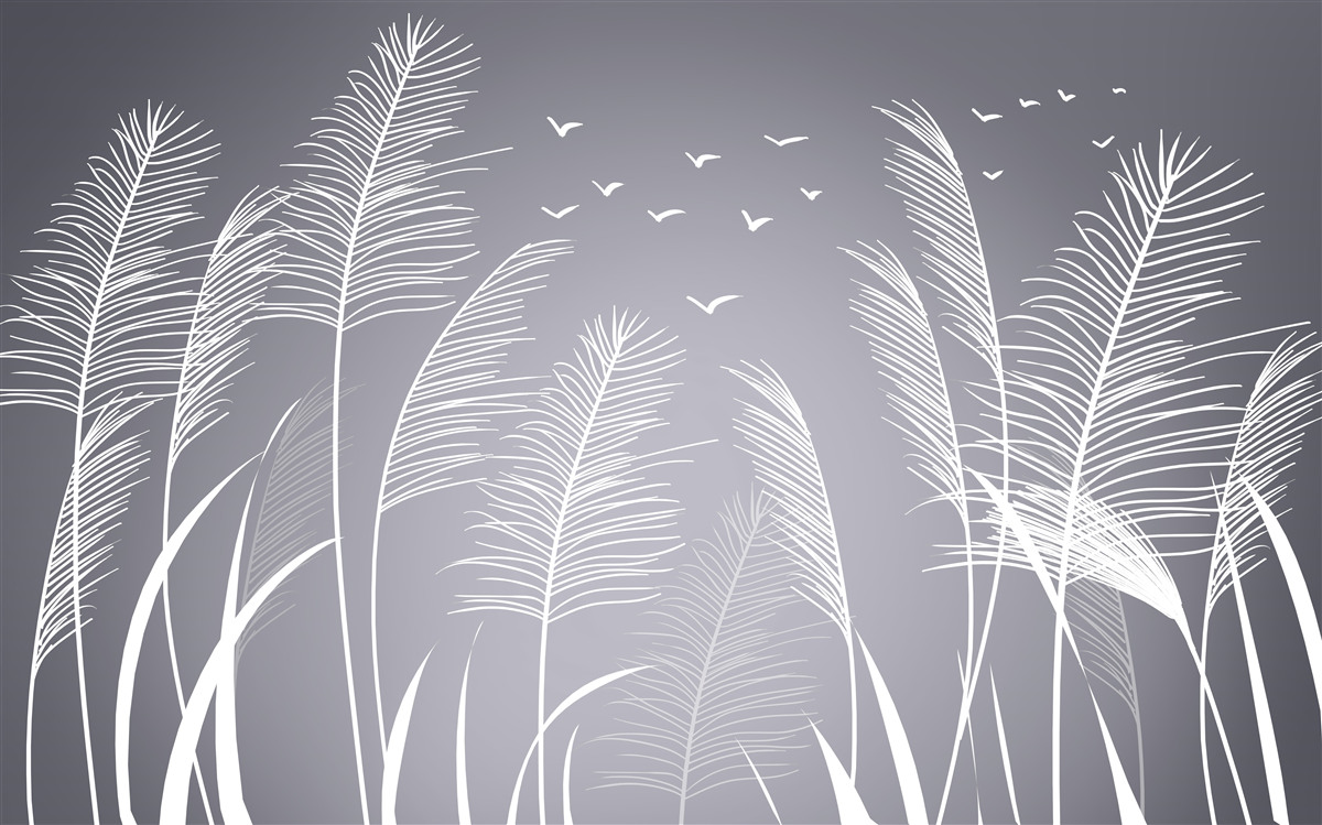 Papier peint sous les tropiques, le vent fait tomber les oiseaux de leurs branches