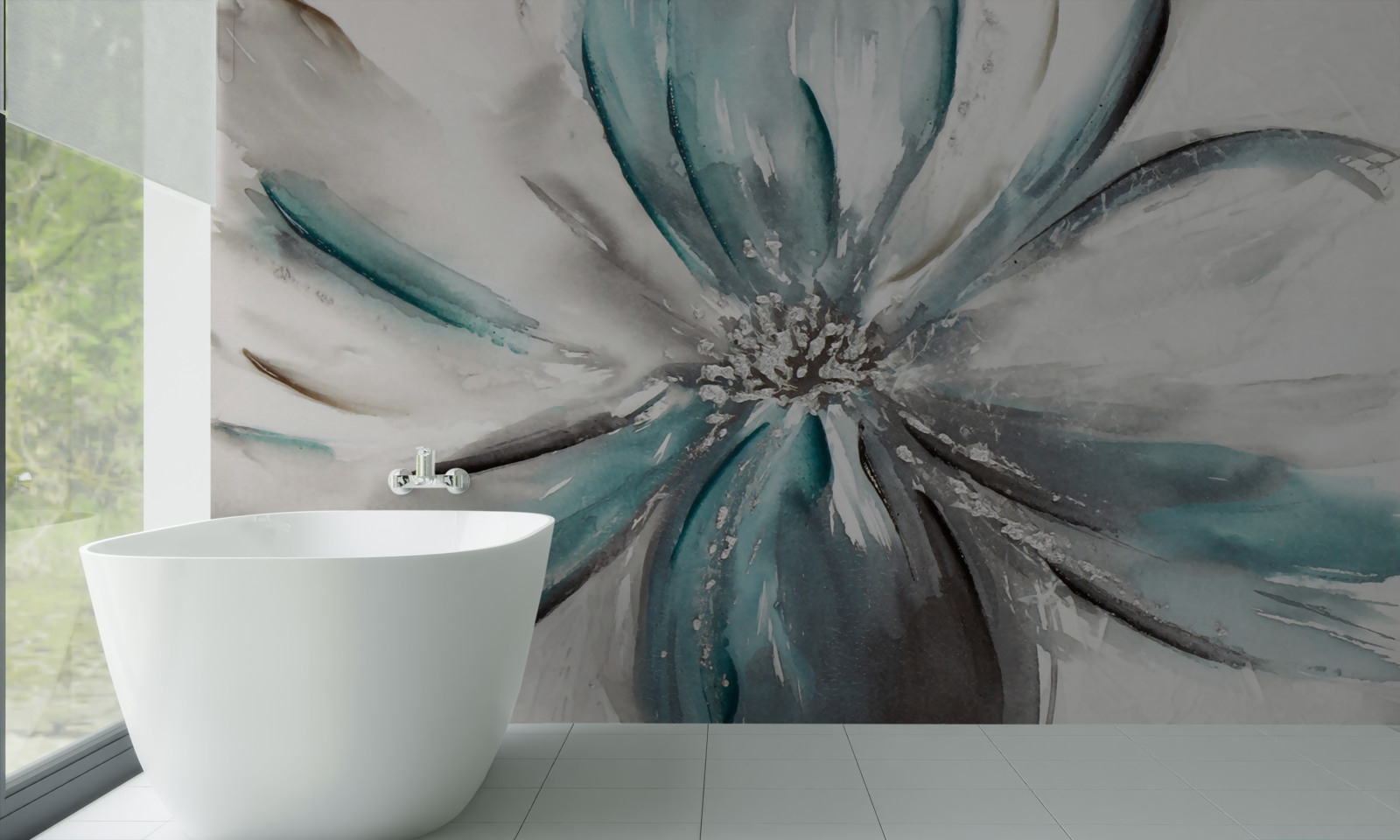 Papier peint gros plan d'une fleur épanouie