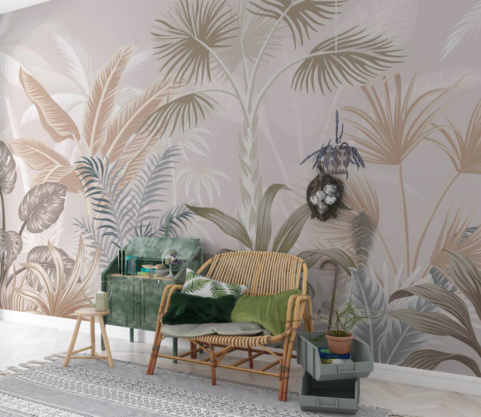 Papier peint la flore diversifiée des régions tropicales