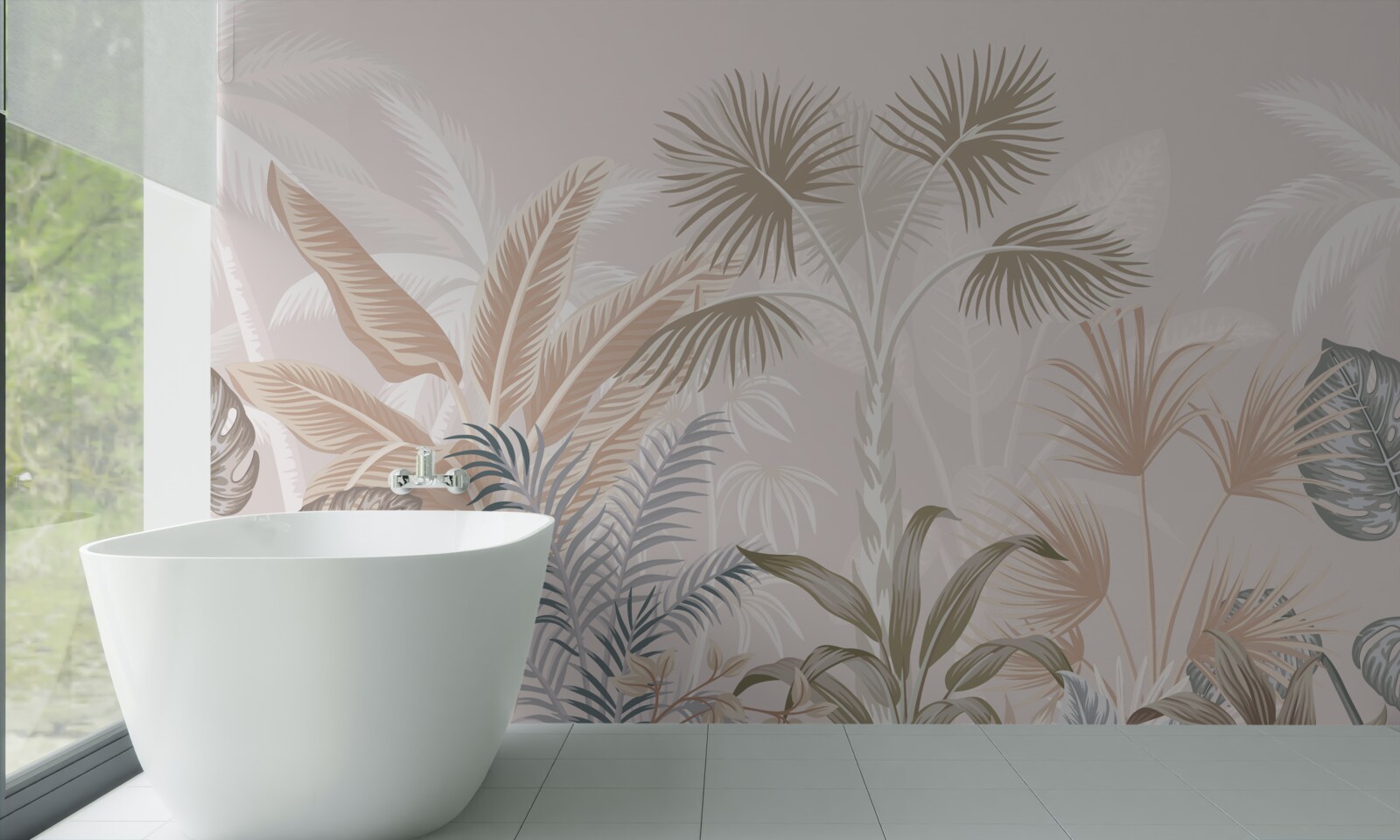 Papier peint la flore diversifiée des régions tropicales