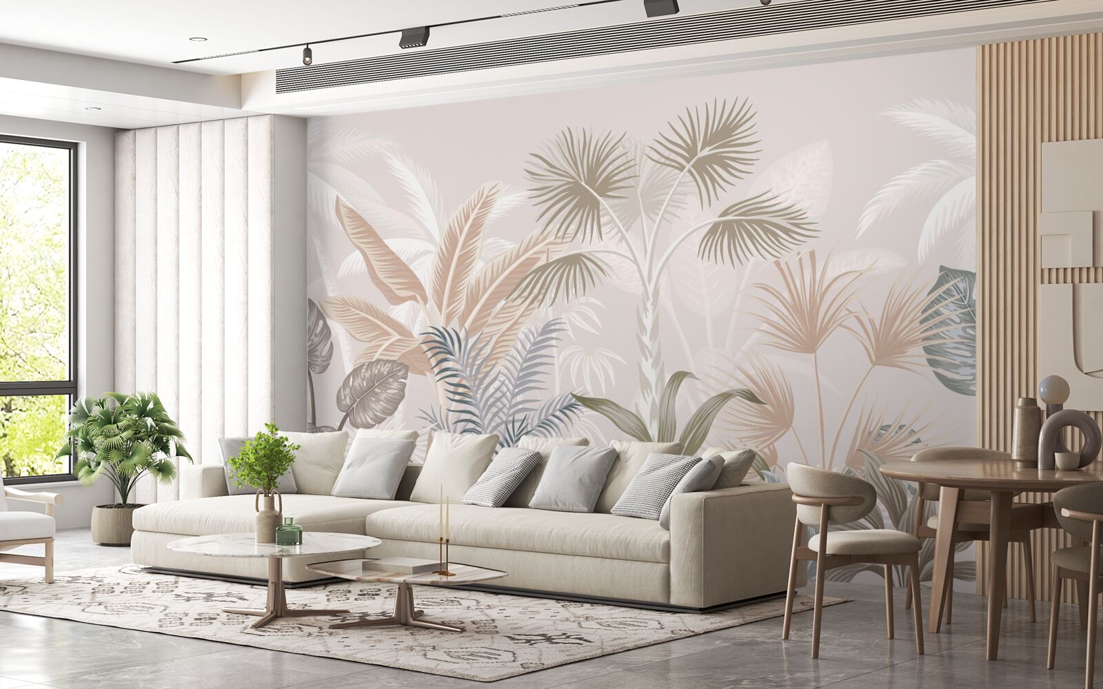 Papier peint la flore diversifiée des régions tropicales
