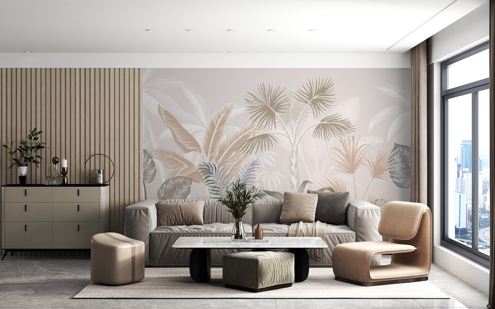 Papier peint la flore diversifiée des régions tropicales