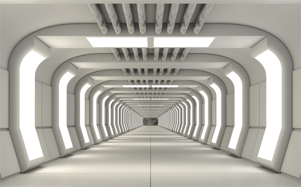 Papier peint style tunnel moderne