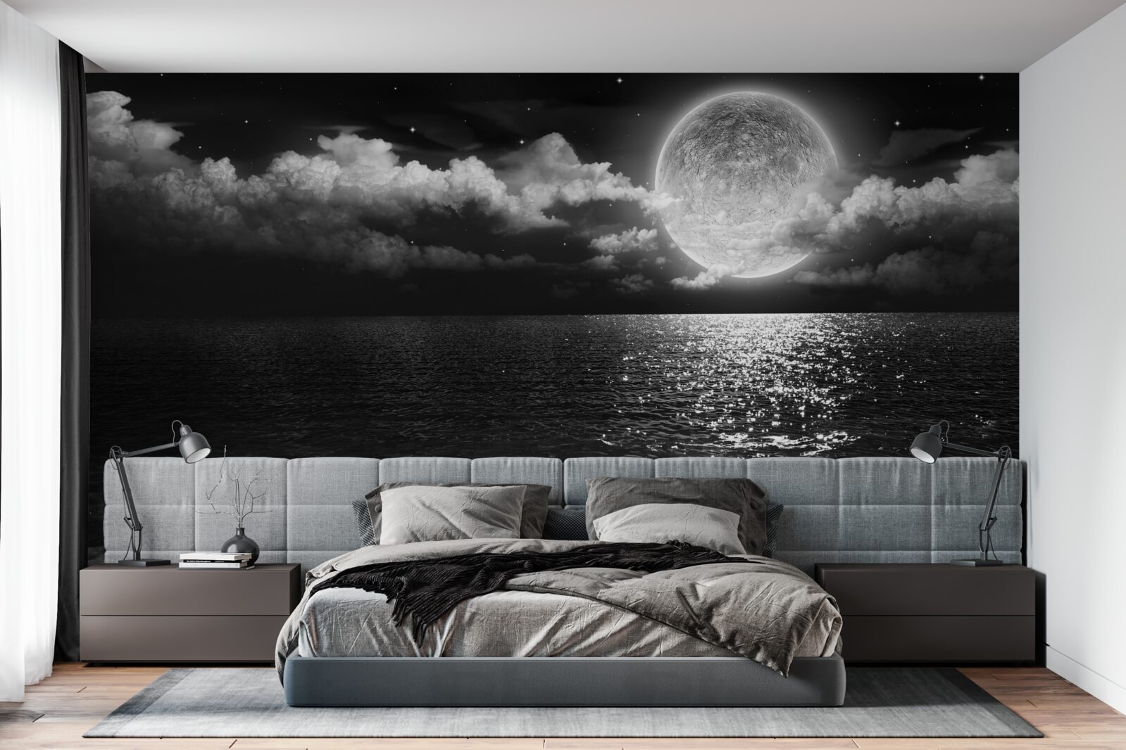 Papier peint rivage calme la nuit