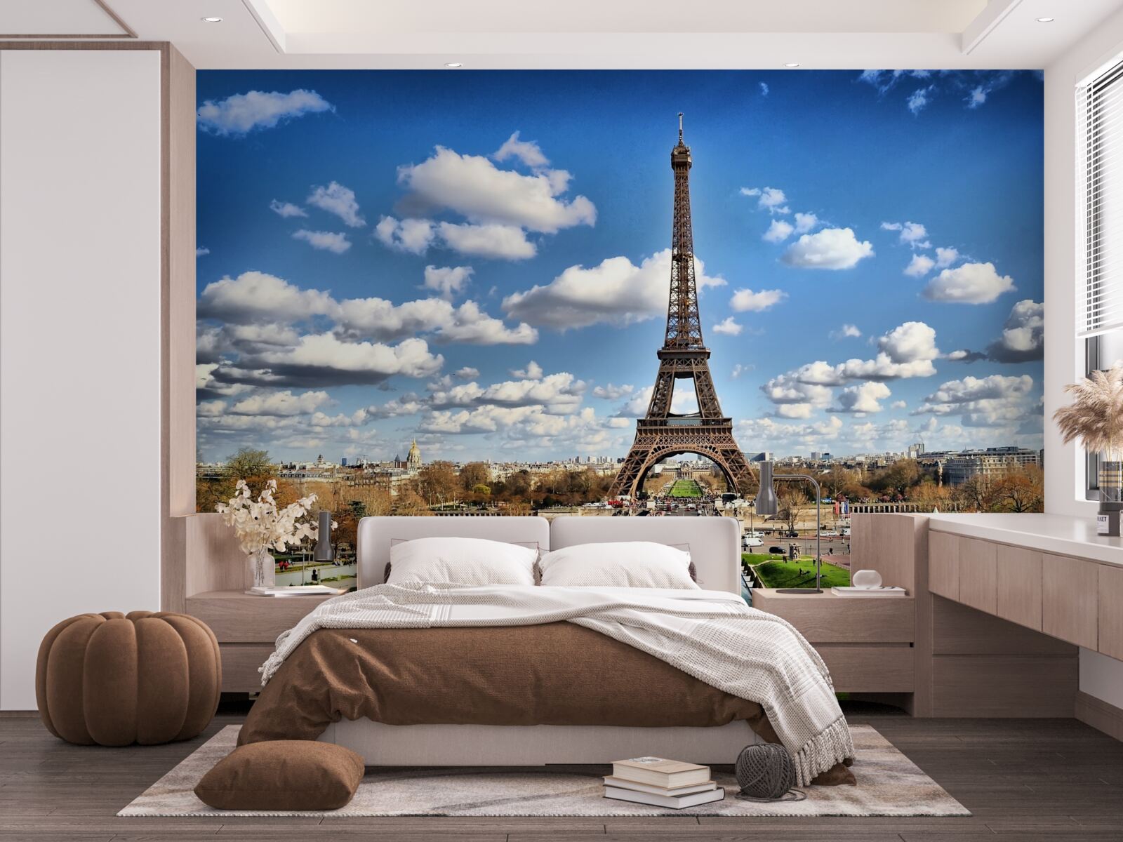 Papier peint vue estivale de paris