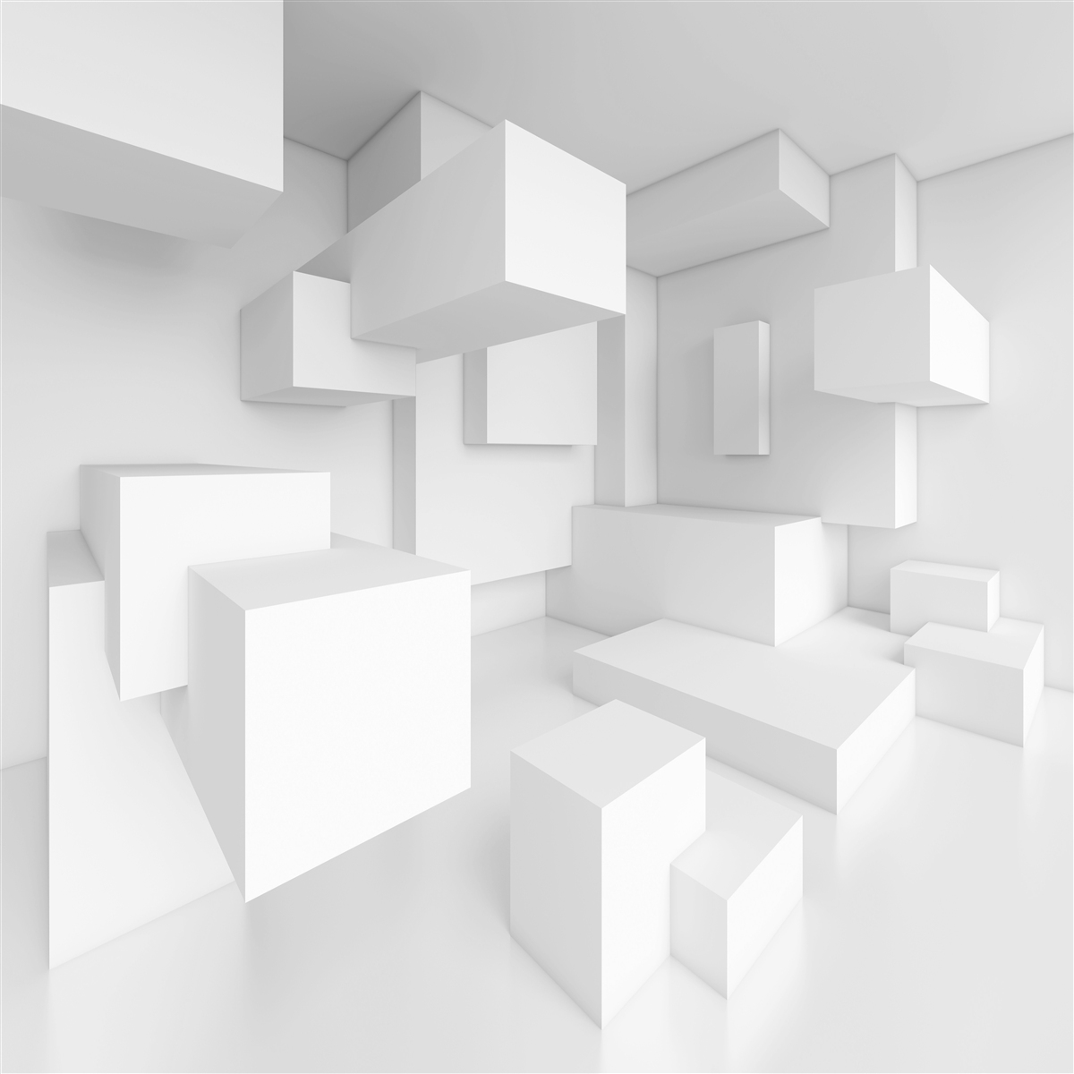 Papier peint composition de rectangles volants