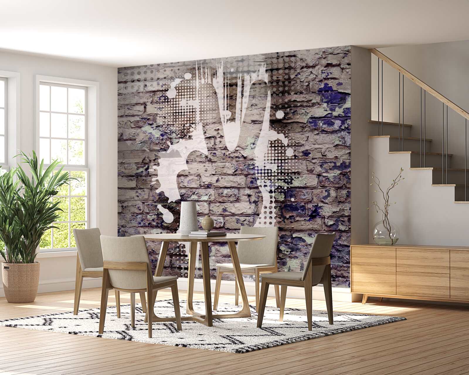 Papier peint l'ombre d'une main sur le mur