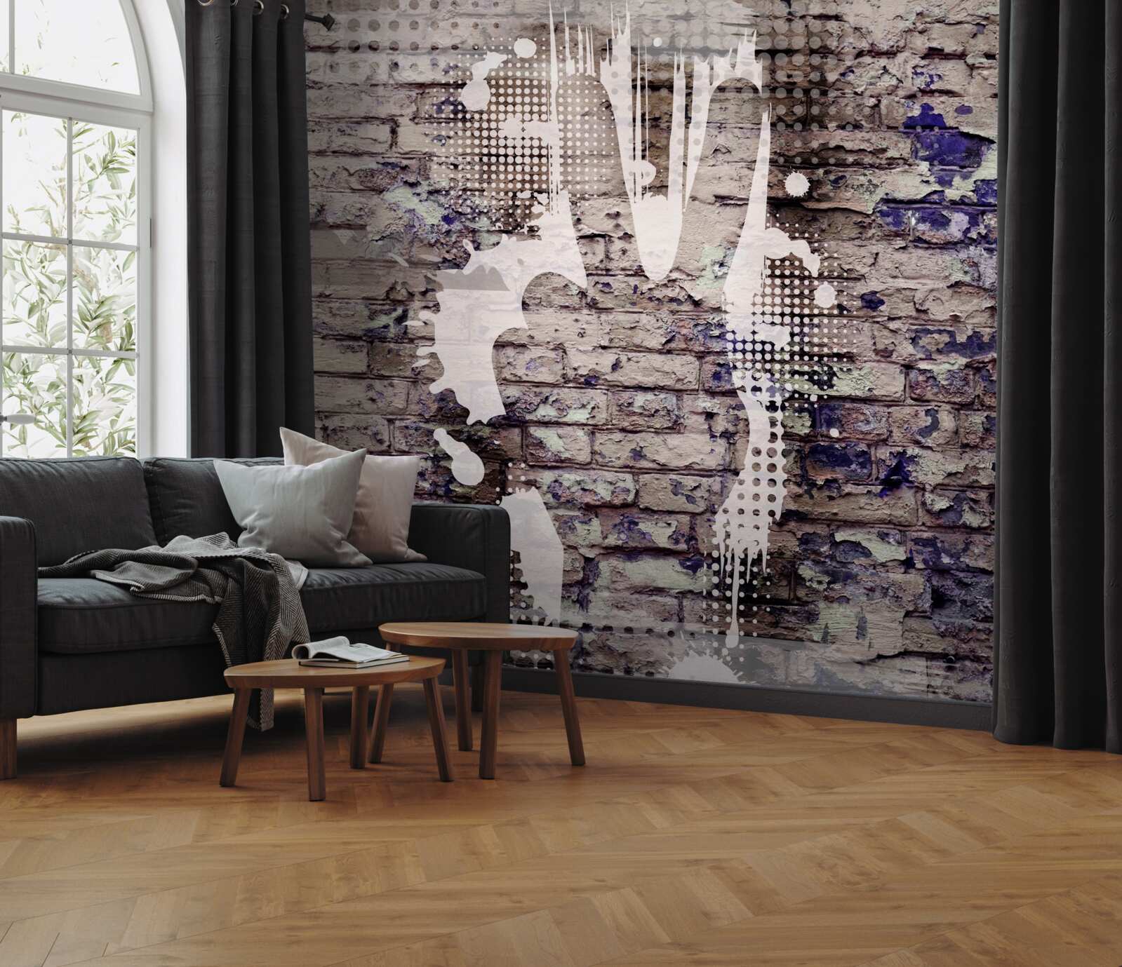 Papier peint l'ombre d'une main sur le mur
