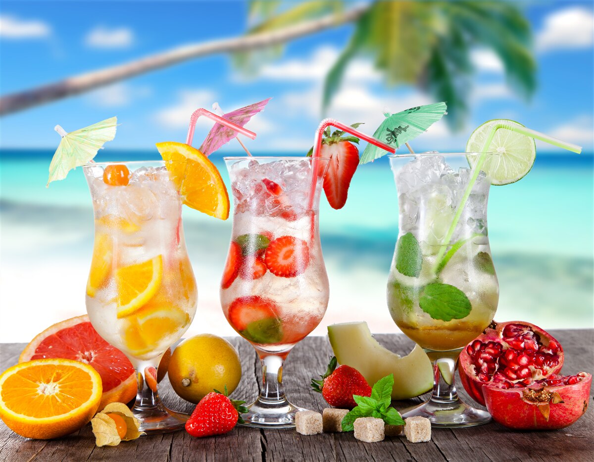 Papier peint boissons à base de fruits exotiques