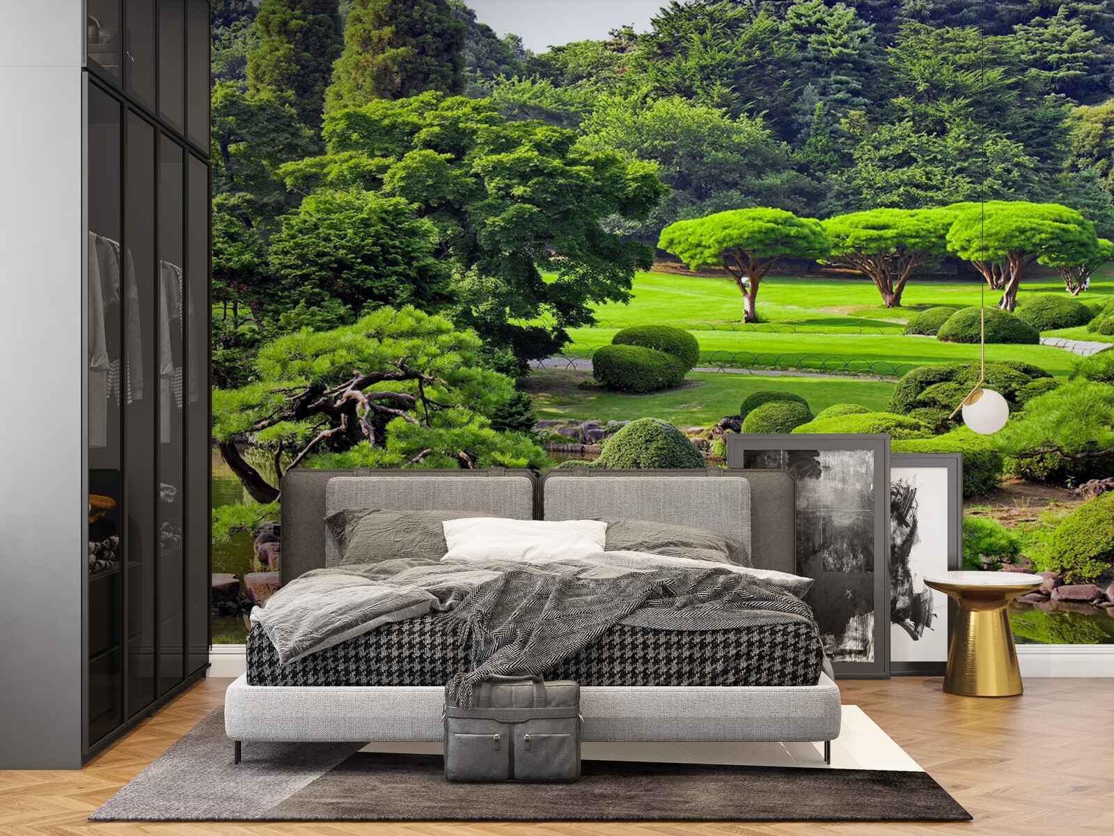 Papier peint île tropicale avec verdure luxuriante