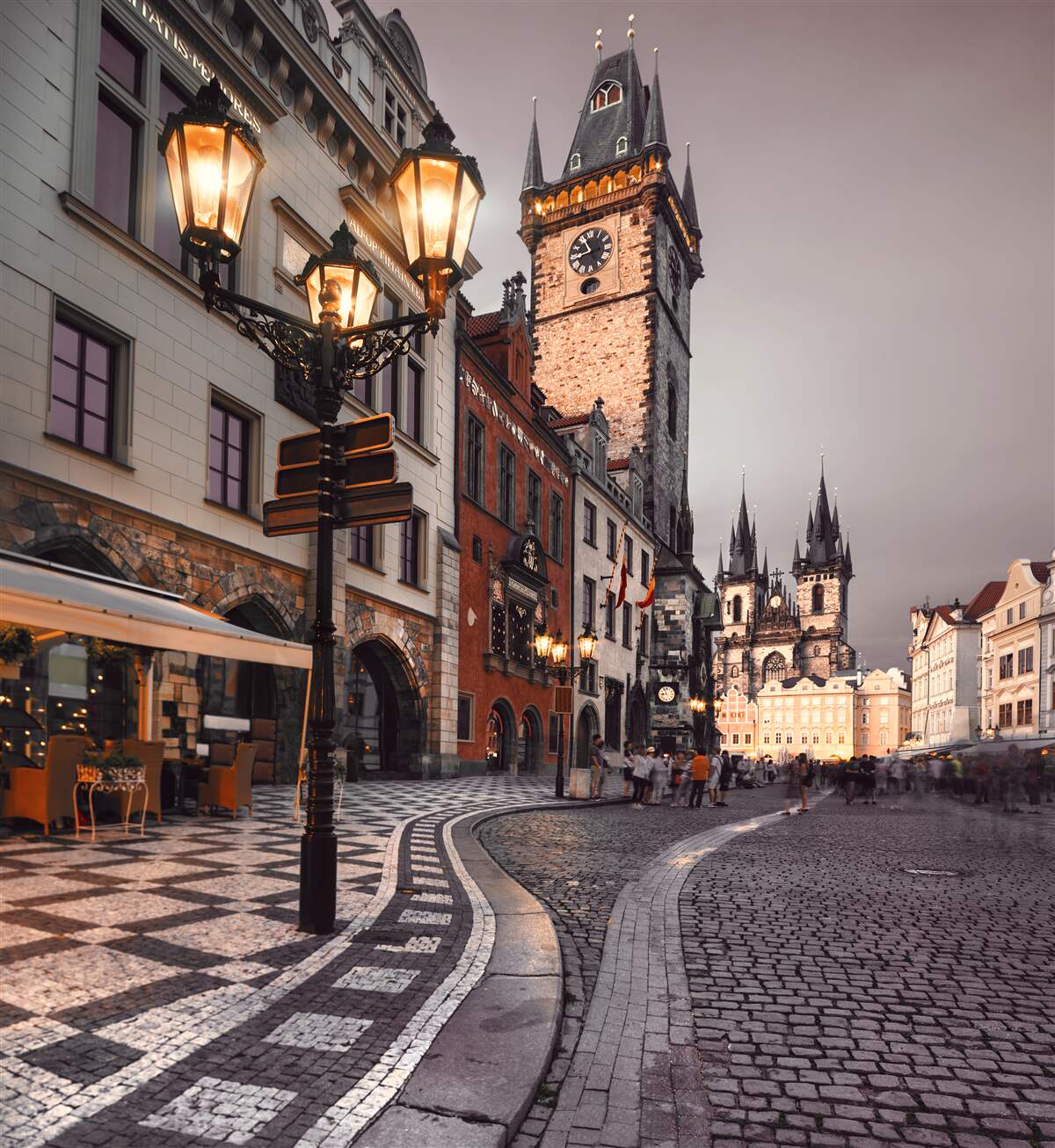 Papier peint la place du marché de cracovie le soir