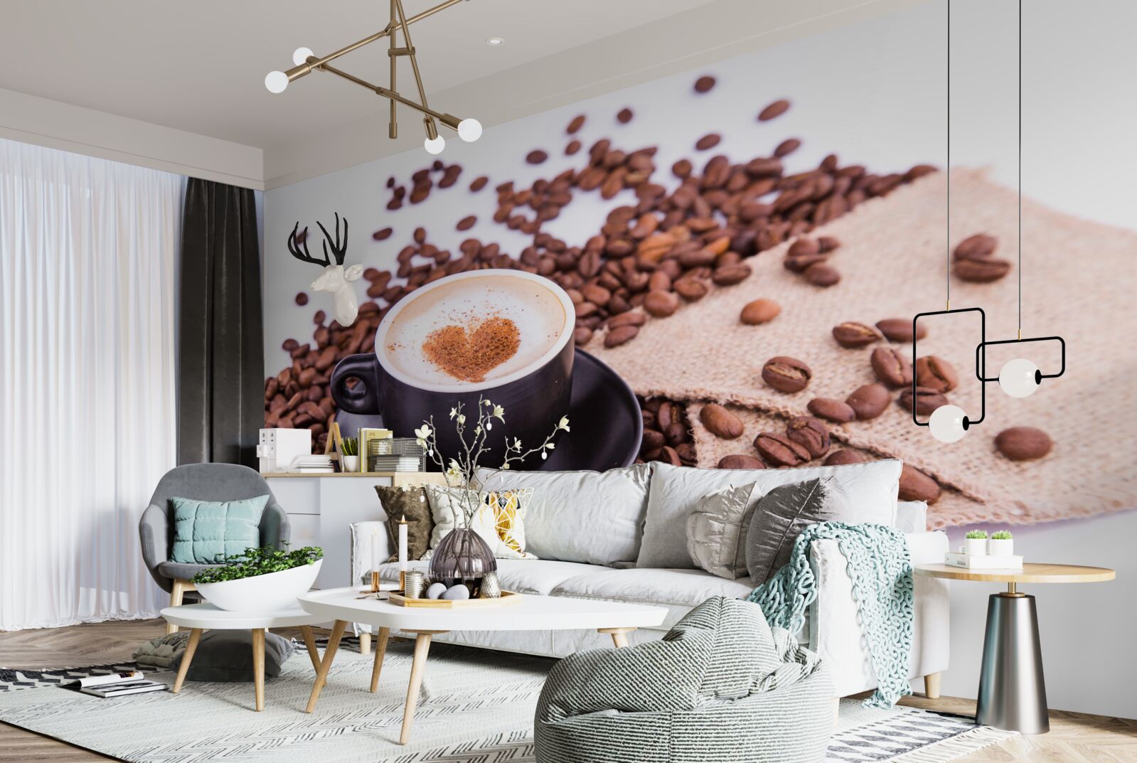 Papier peint une tasse de café bien préparée