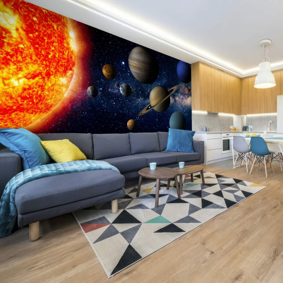 Papier peint taille des planètes et des étoiles