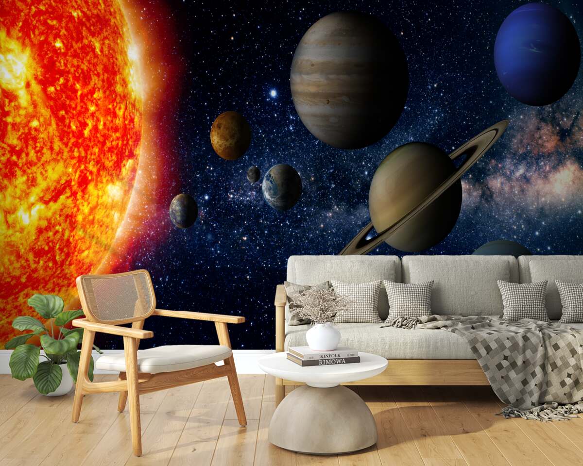 Papier peint taille des planètes et des étoiles