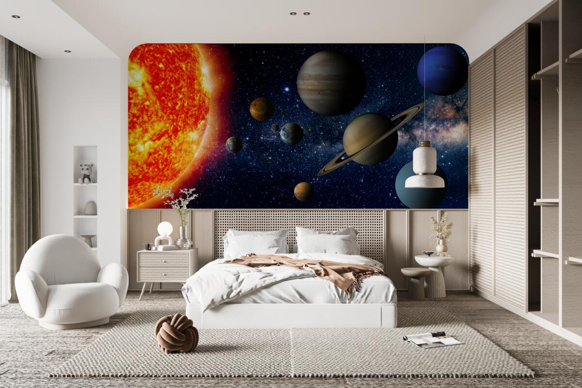 Papier peint taille des planètes et des étoiles