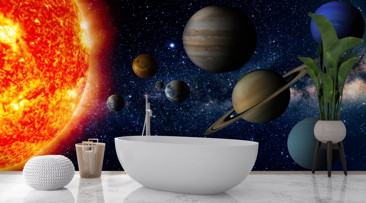 Papier peint taille des planètes et des étoiles