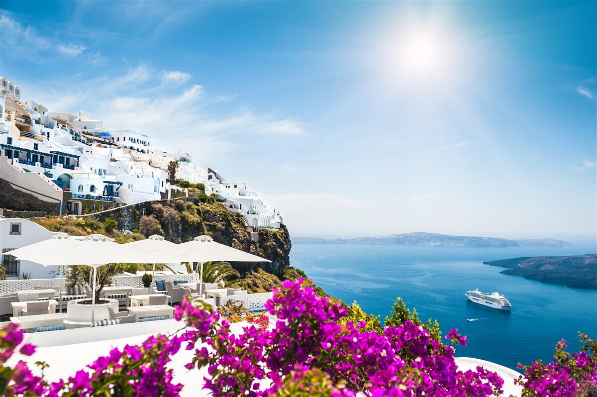 Papier peint le soleil radieux de la grece
