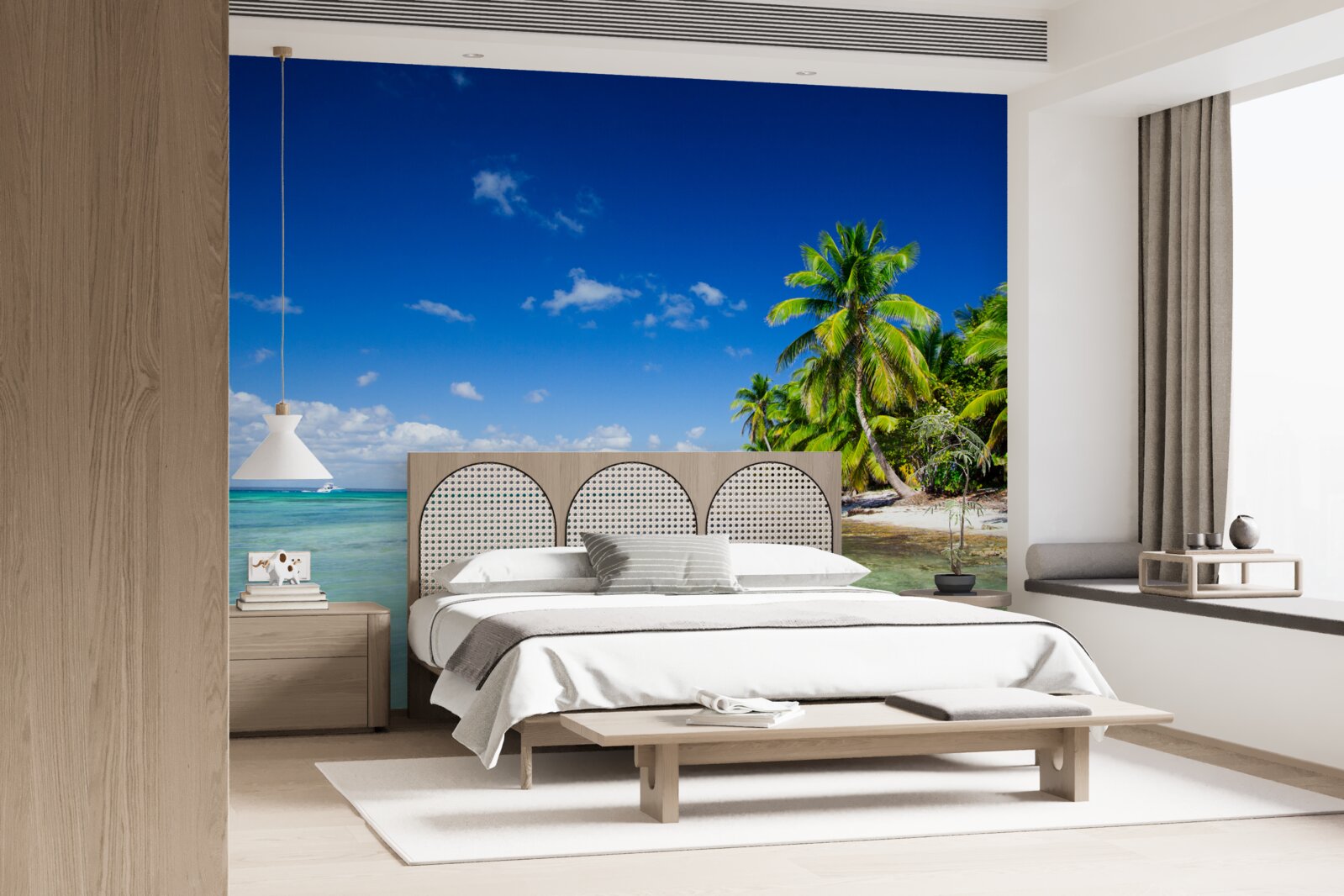 Papier peint vagues sur une côte tropicale