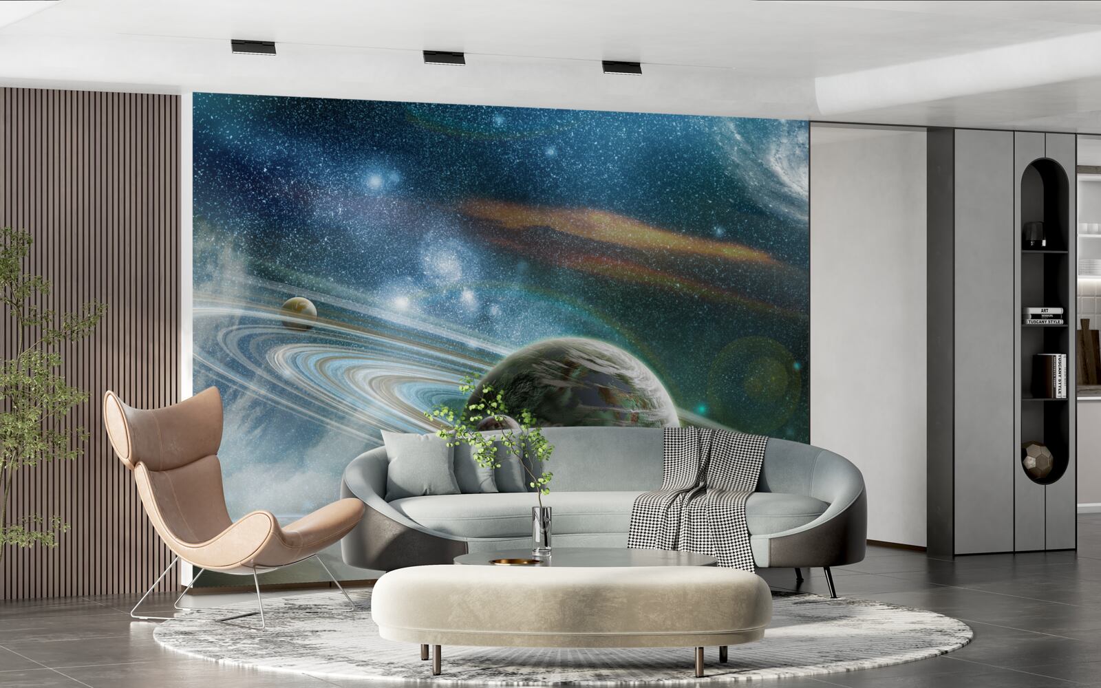 Papier peint les planètes et les galaxies dans l'univers