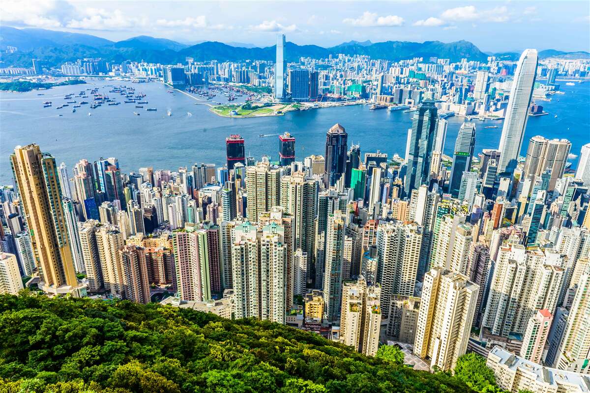 Papier peint Les gratte-ciel de Shanghai un jour d'été