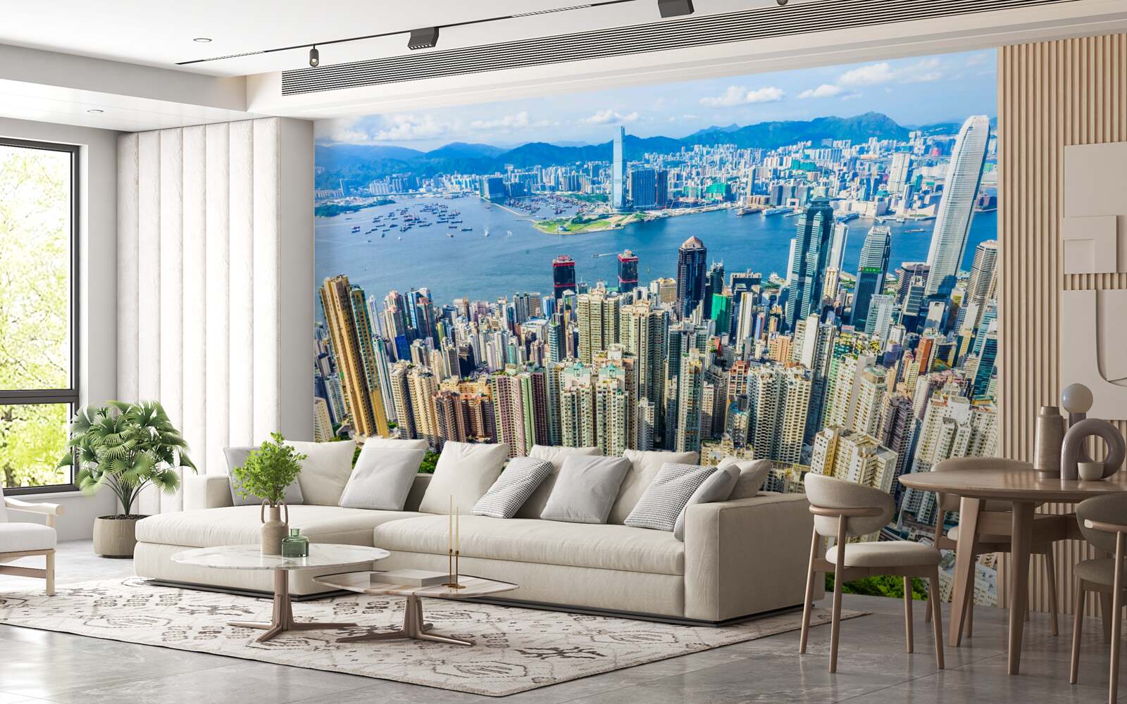 Papier peint Les gratte-ciel de Shanghai un jour d'été