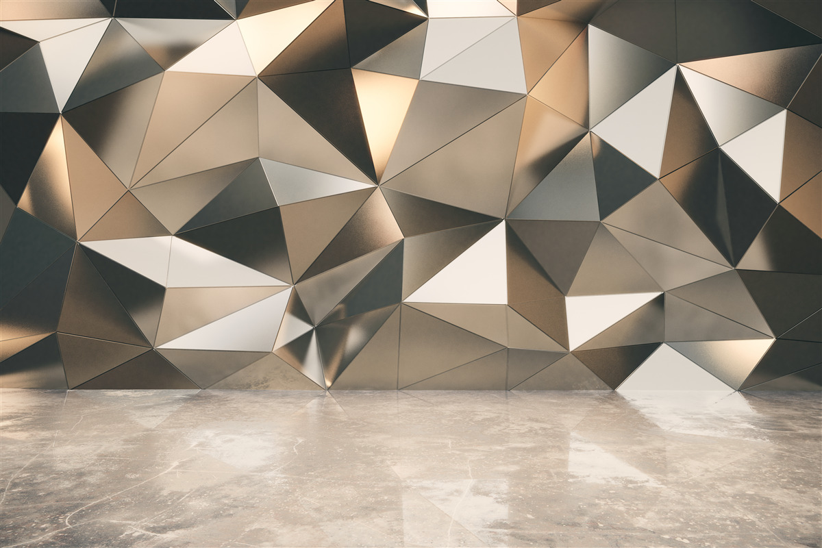 Papier peint formes abstraites sur le mur