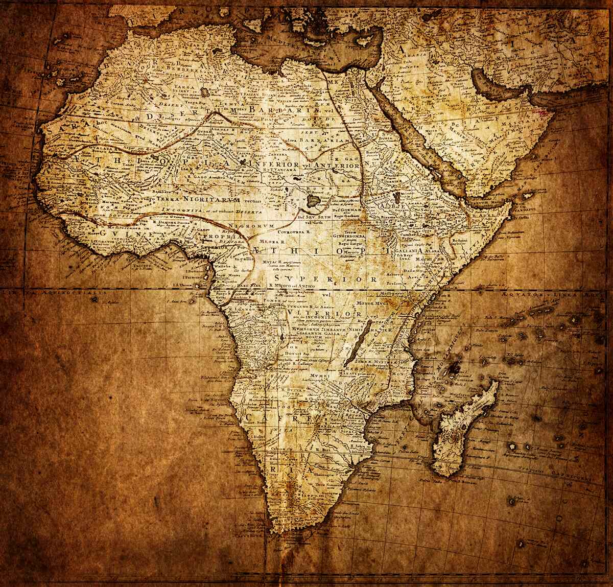 Papier peint la grande taille de l'afrique sur la carte