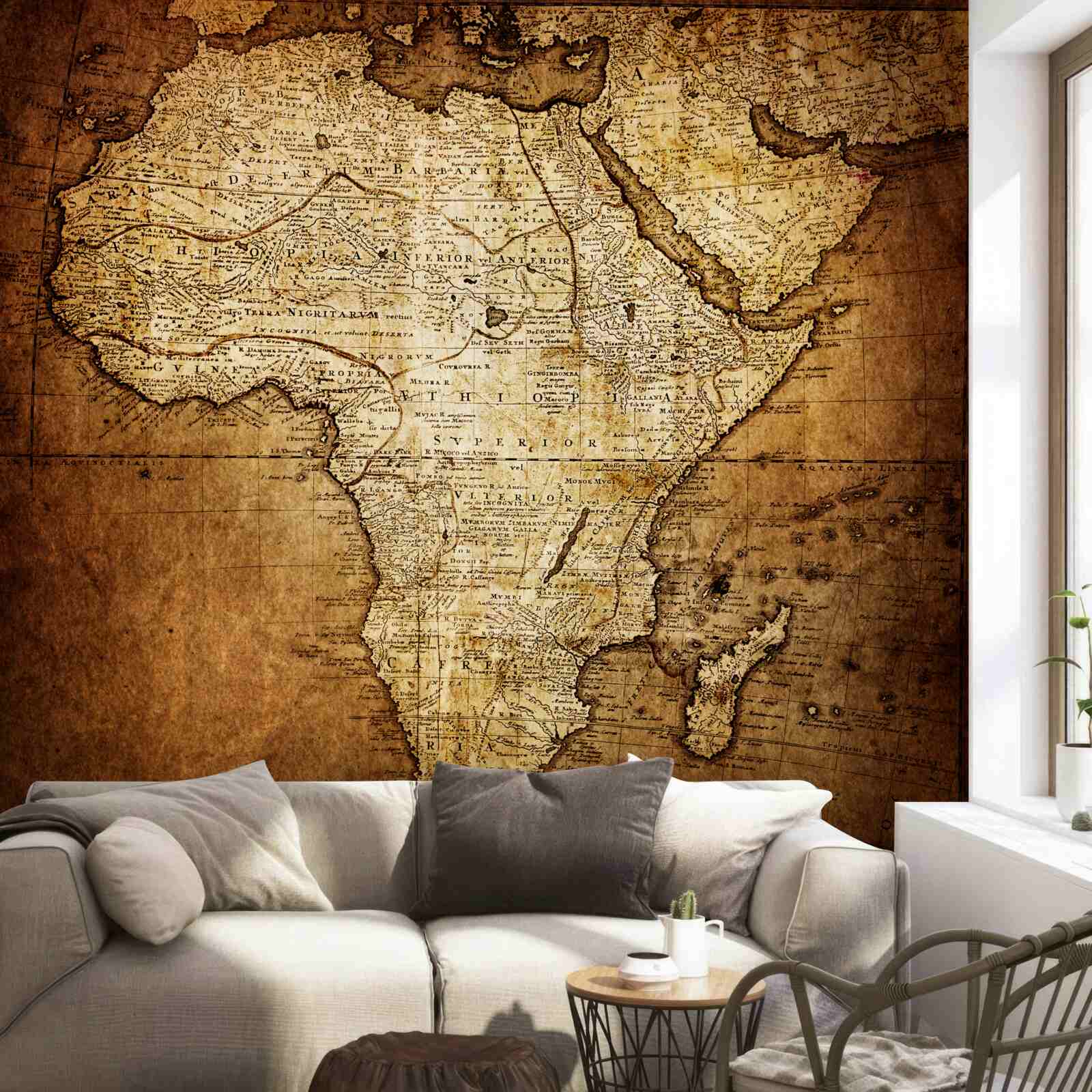 Papier peint la grande taille de l'afrique sur la carte