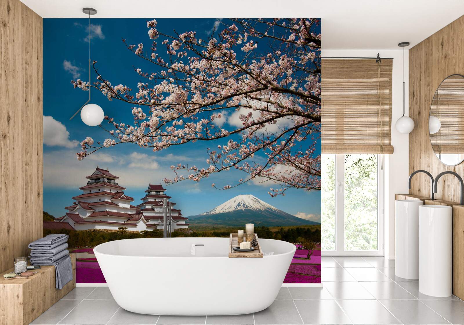 Papier peint Jardins japonais au soleil