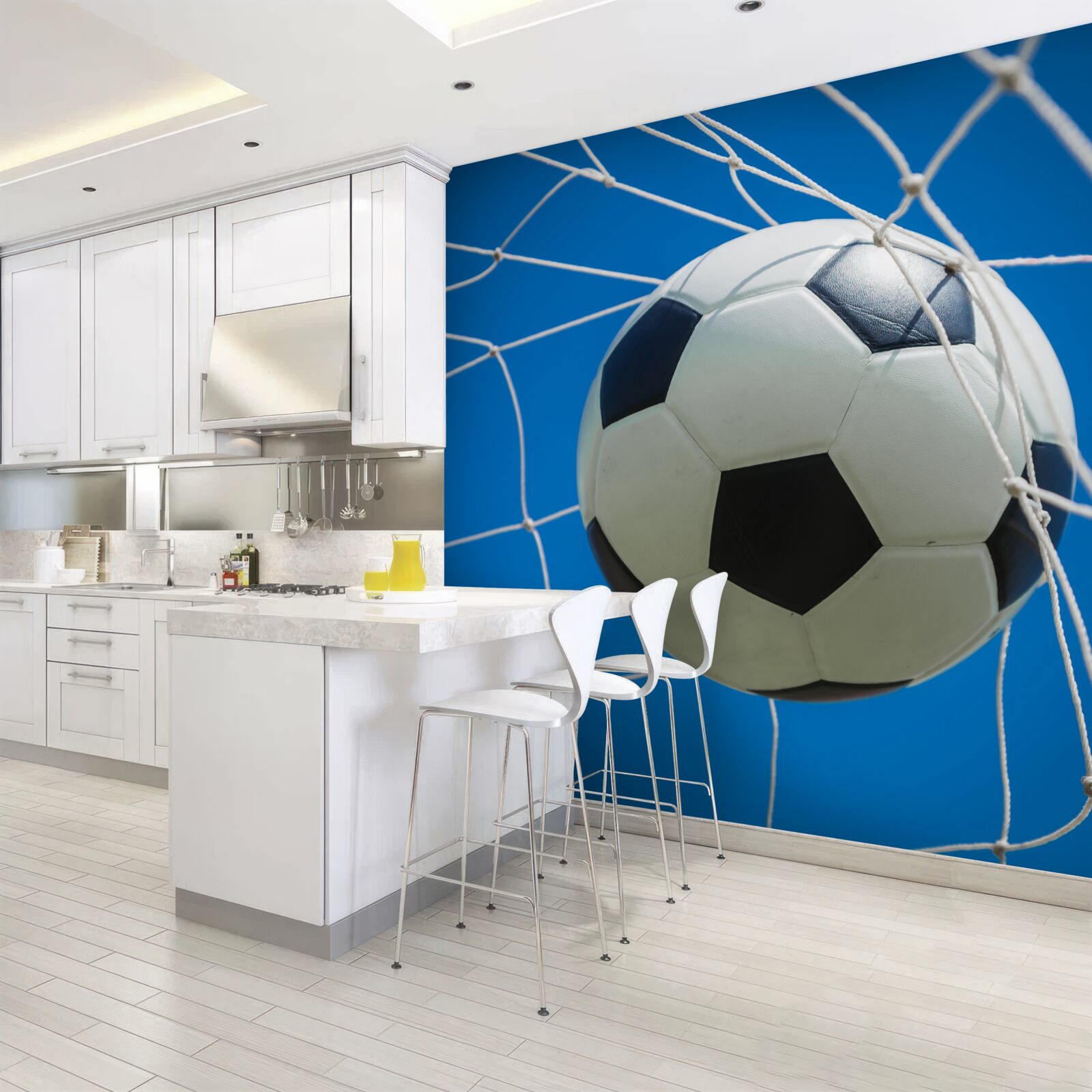 Papier peint ballon dans le but
