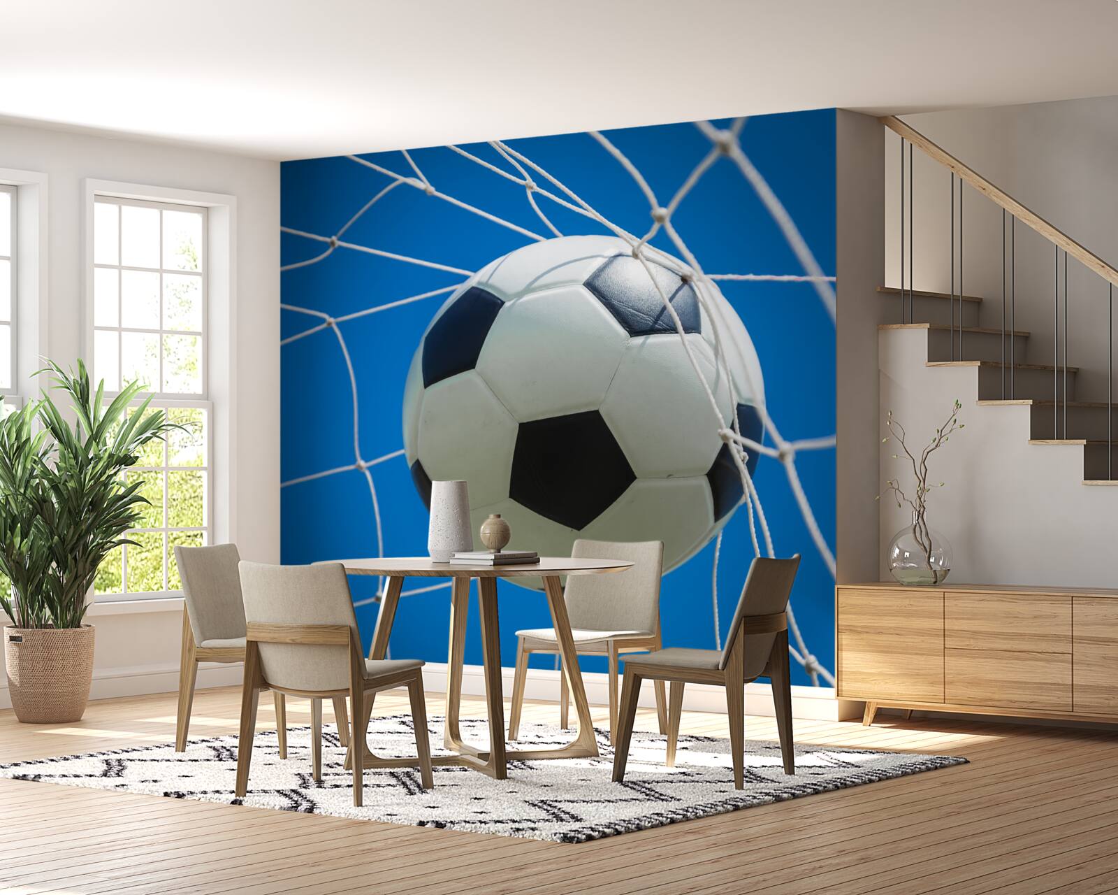 Papier peint ballon dans le but
