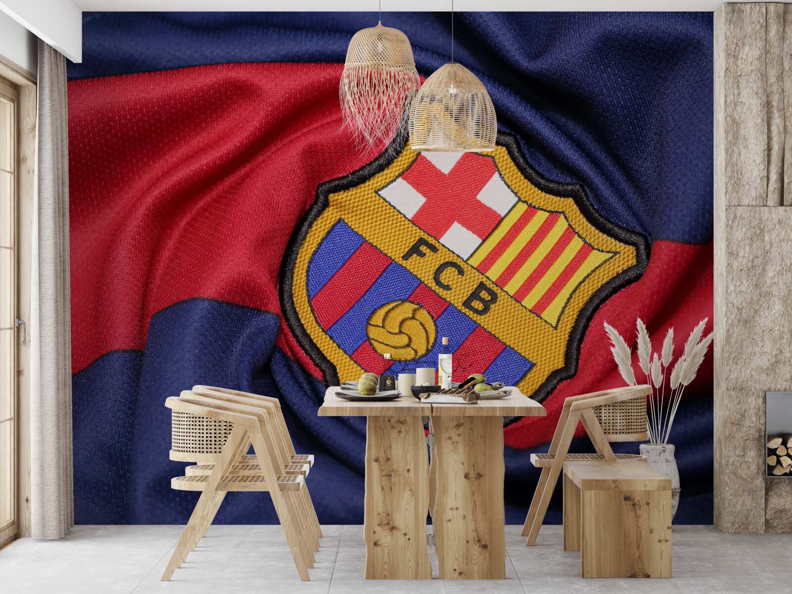 Papier peint emblème du club de football de Barcelone