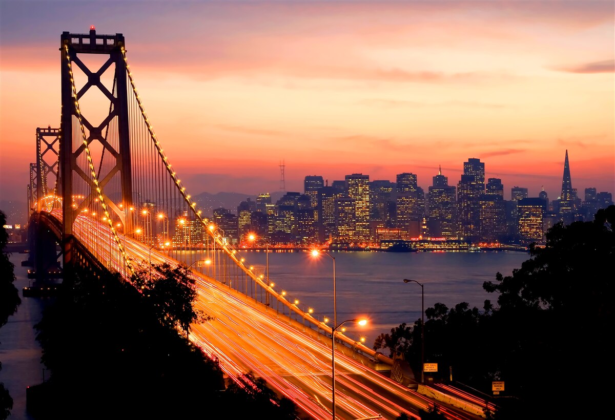 Papier peint san francisco s'illumine