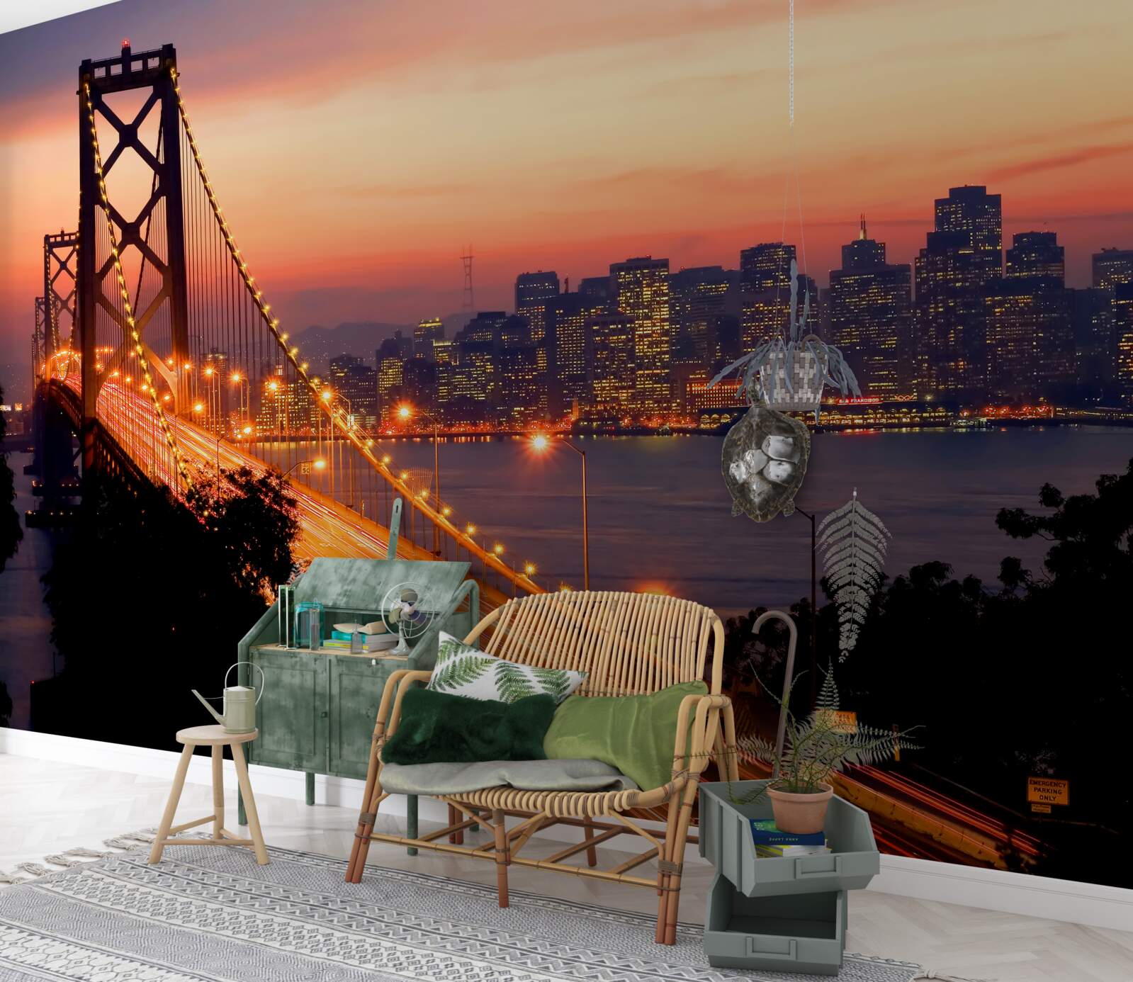 Papier peint san francisco s'illumine
