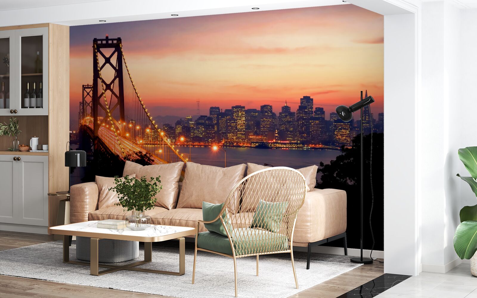 Papier peint san francisco s'illumine