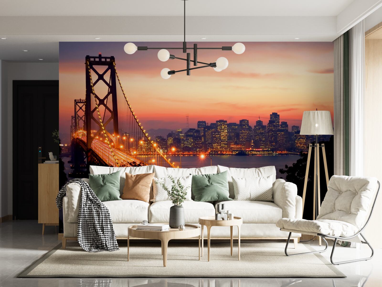 Papier peint san francisco s'illumine