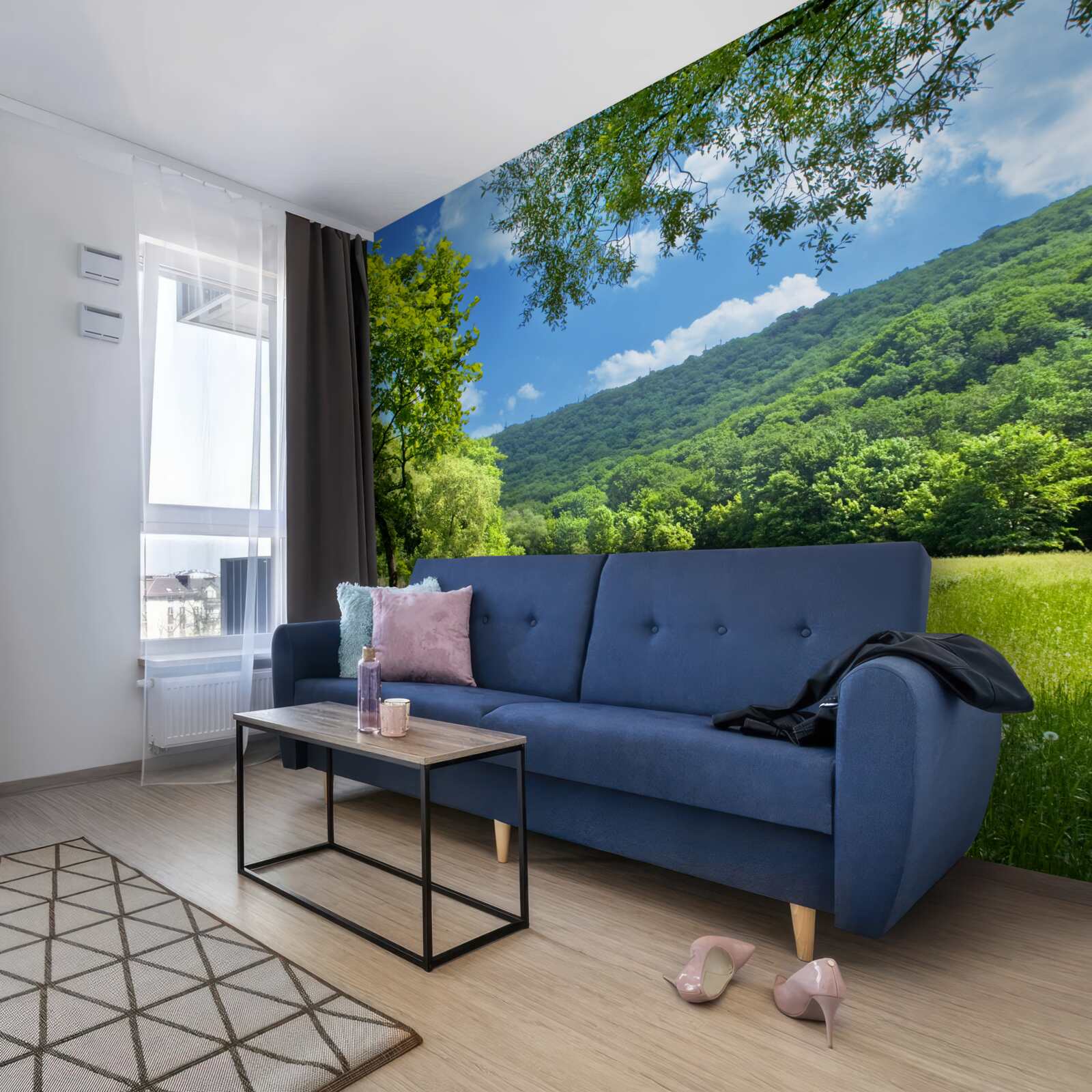 Papier peint l'été dans les forêts de montagne