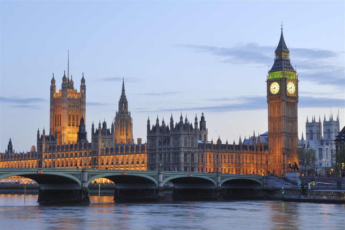 Papier peint big ben et parlement illuminés