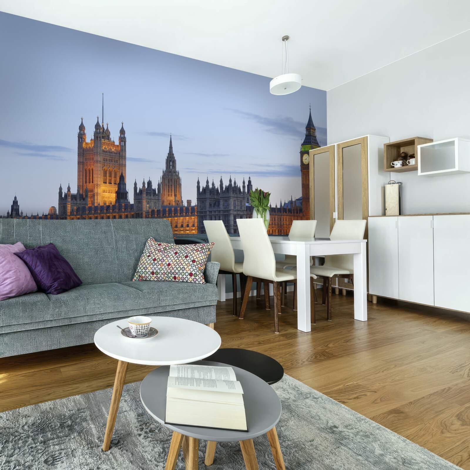 Papier peint big ben et parlement illuminés