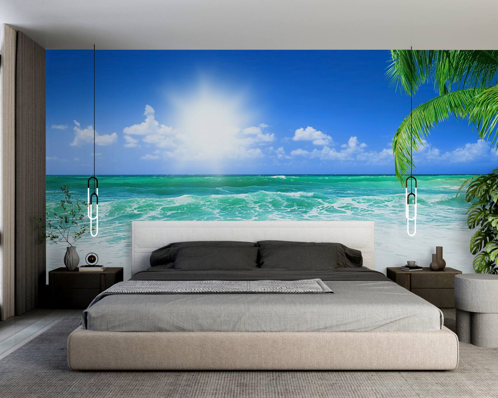 Papier peint marée haute tropicale pendant la journée