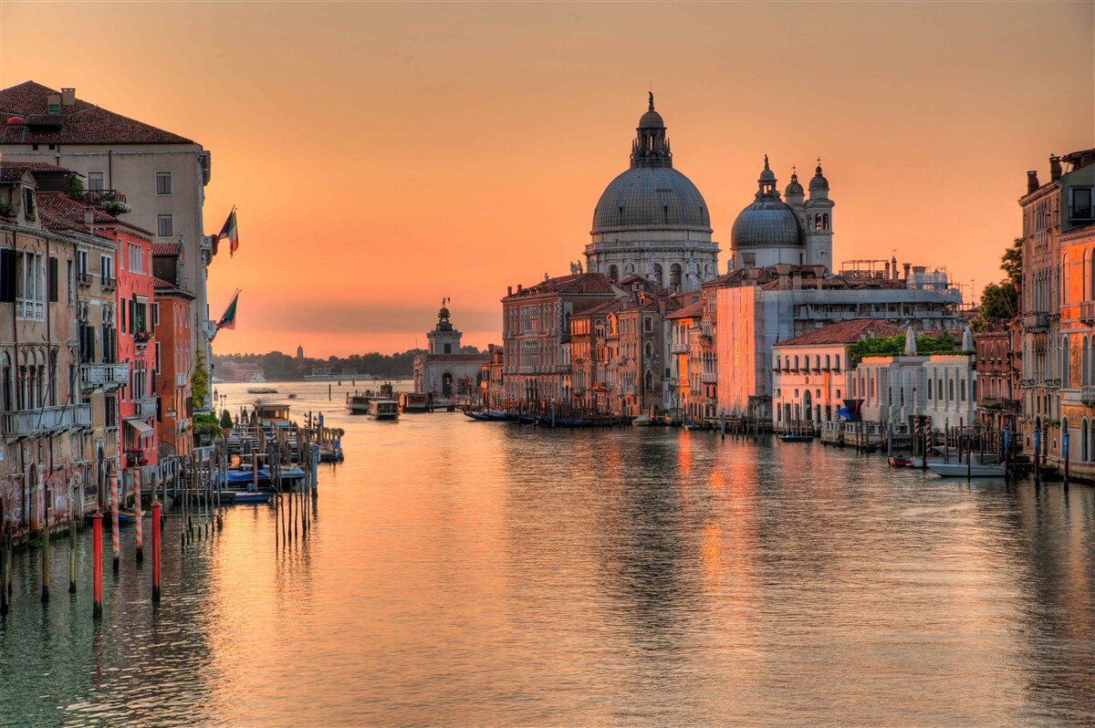 Papier peint venise au coucher du soleil