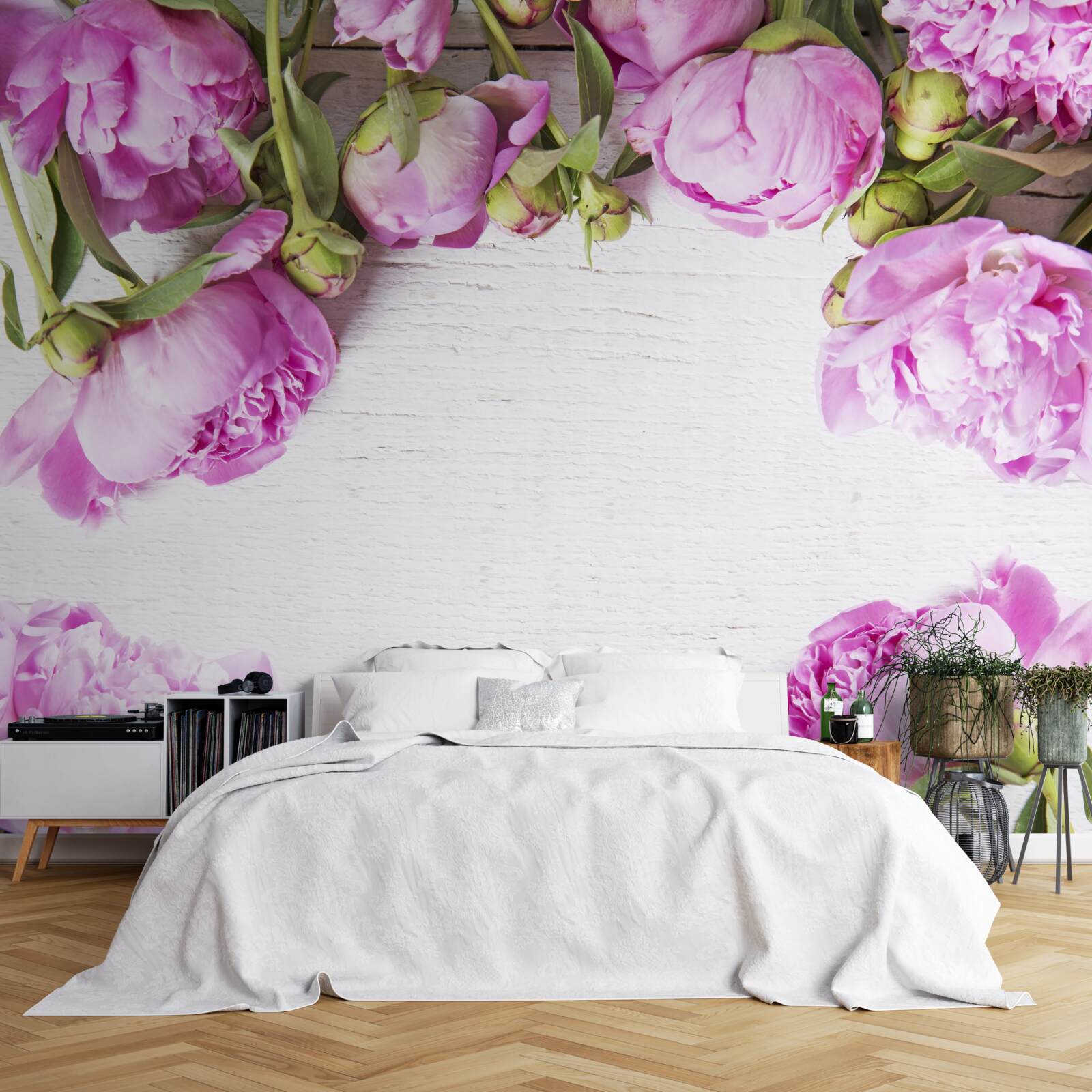 Papier peint fleurs violettes dans la décoration