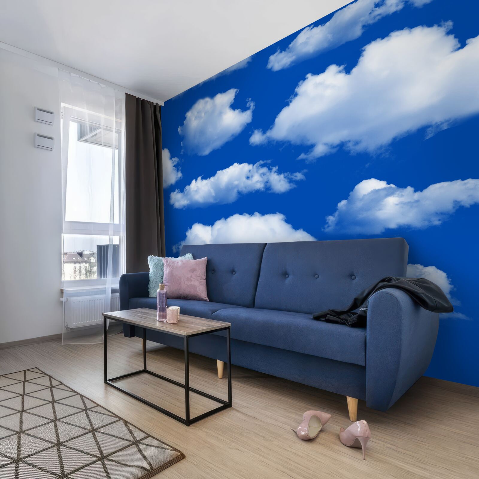 Papier peint de nombreuses formes de nuages blancs dans le ciel