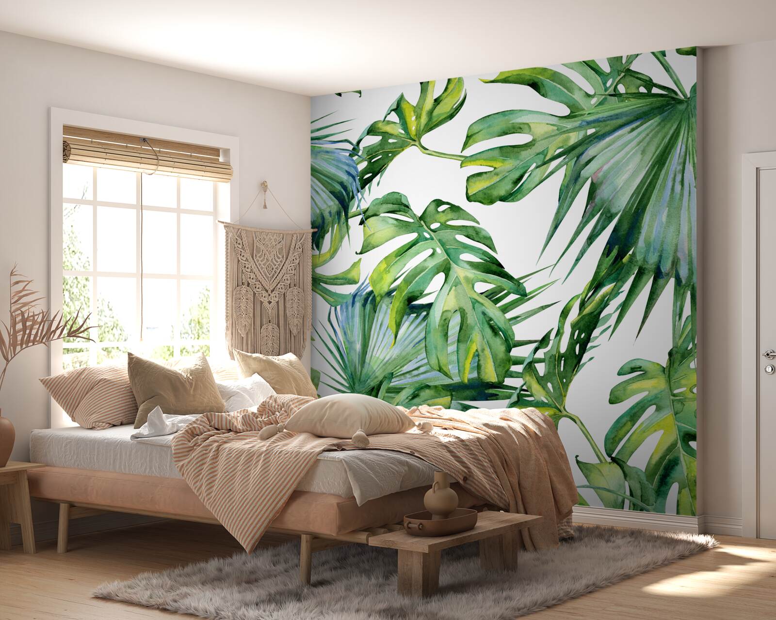 Papier peint la monstera quitte les tropiques
