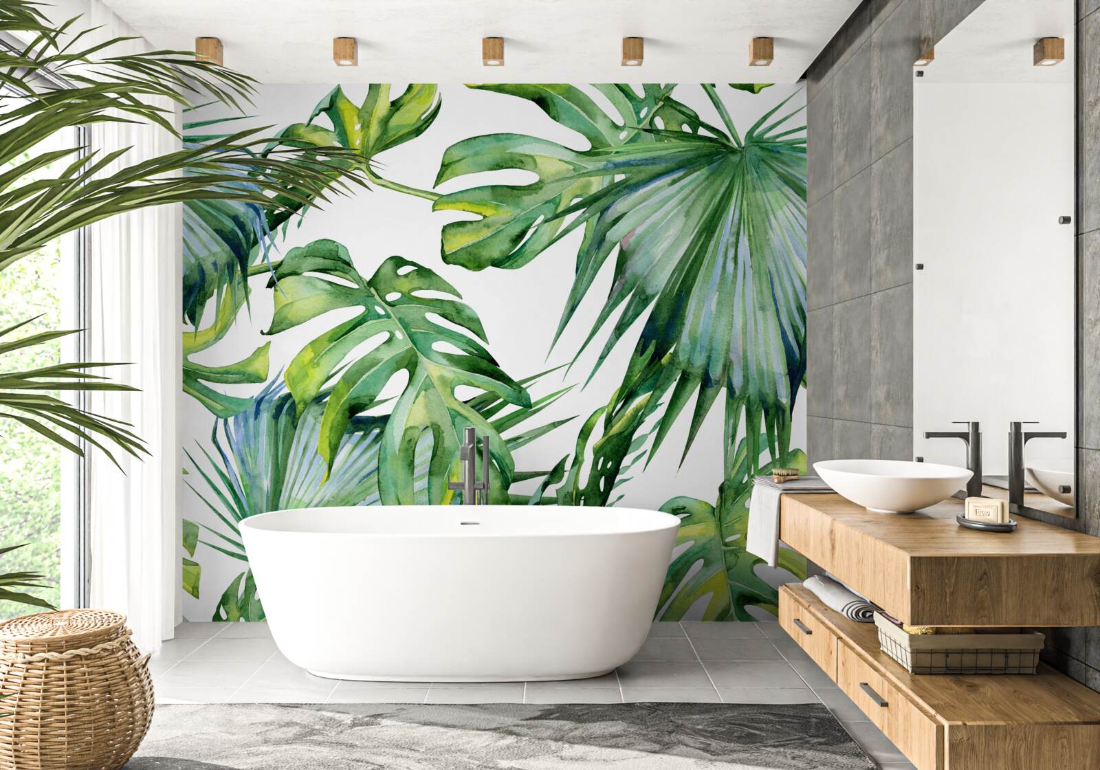 Papier peint la monstera quitte les tropiques